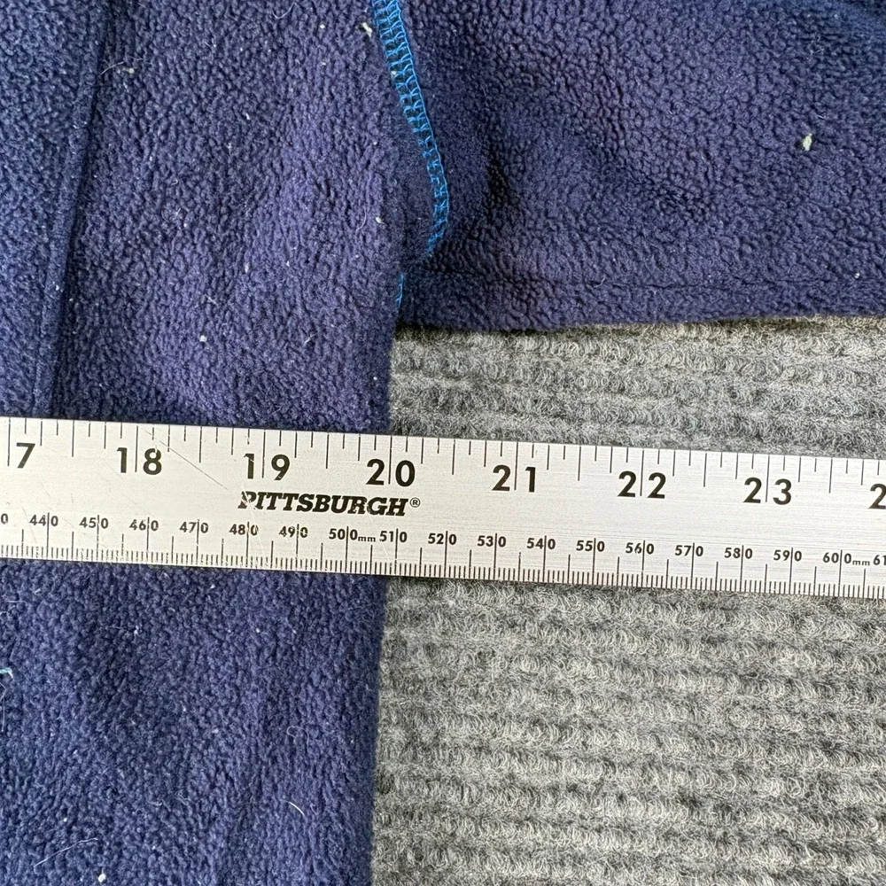 Gap Performance Kids XXL 14-16 Fleece Pullover 1/4 Zip Blue Colorblock 4210